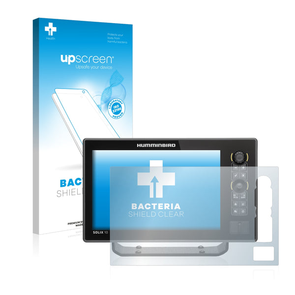 upscreen Bacteria Shield Clear Premium Antibacterial Screen Protector for Humminbird Solix 10