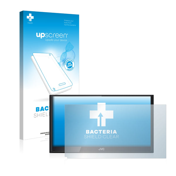 upscreen Bacteria Shield Clear Premium Antibacterial Screen Protector for JVC KW-M24BT