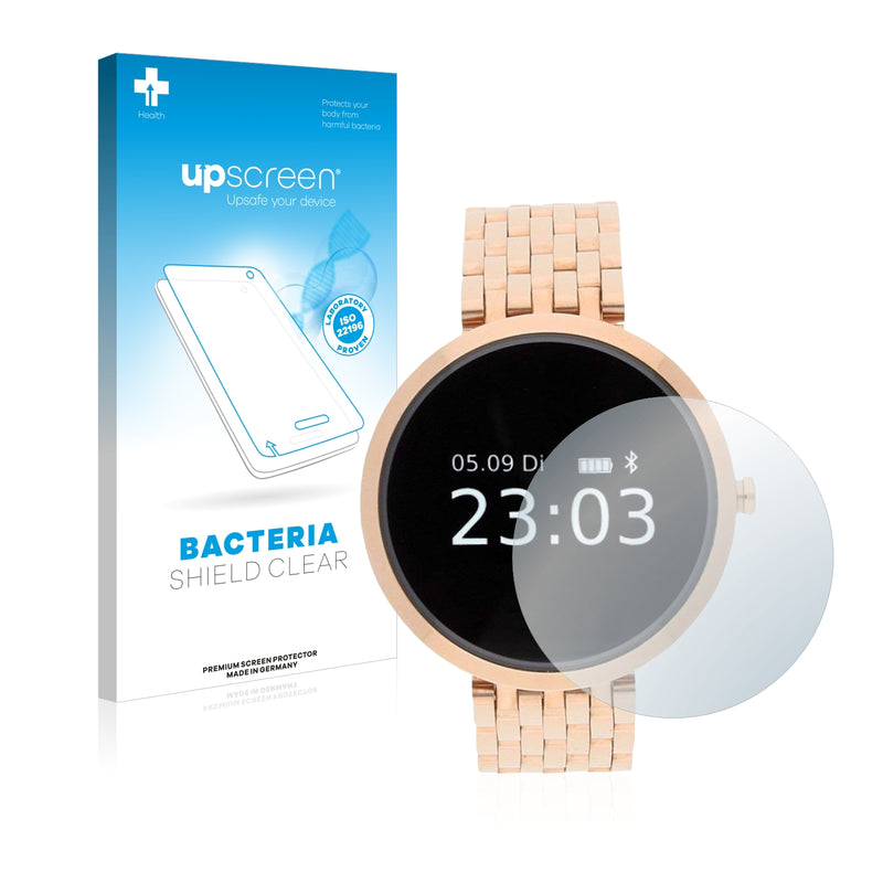 upscreen Bacteria Shield Clear Premium Antibacterial Screen Protector for Xlyne X-Watch Siona XW Fit
