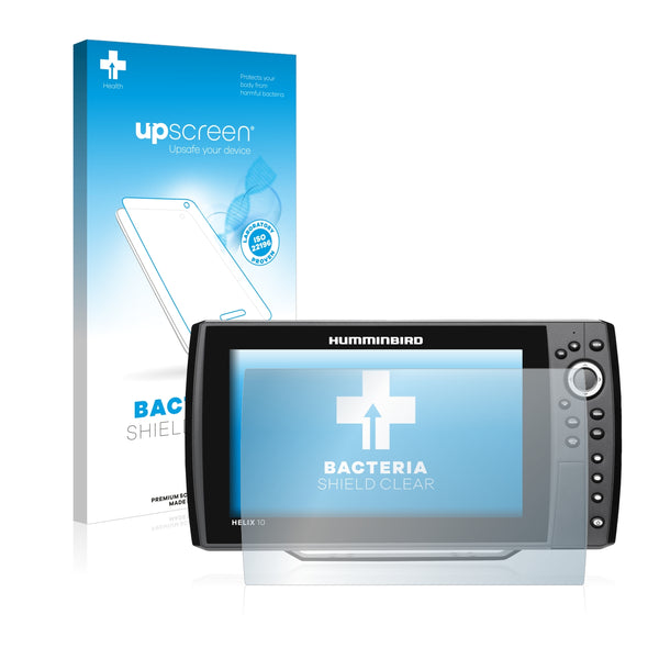 upscreen Bacteria Shield Clear Premium Antibacterial Screen Protector for Humminbird Helix 10