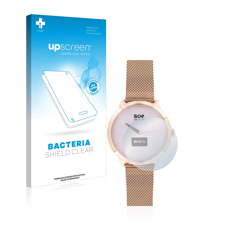 upscreen Bacteria Shield Clear Premium Antibacterial Screen Protector for Xlyne X-Watch Soe XW Pure