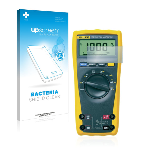 upscreen Bacteria Shield Clear Premium Antibacterial Screen Protector for Fluke MultiMeter 175