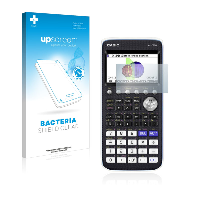 upscreen Bacteria Shield Clear Premium Antibacterial Screen Protector for Casio FX-CG50