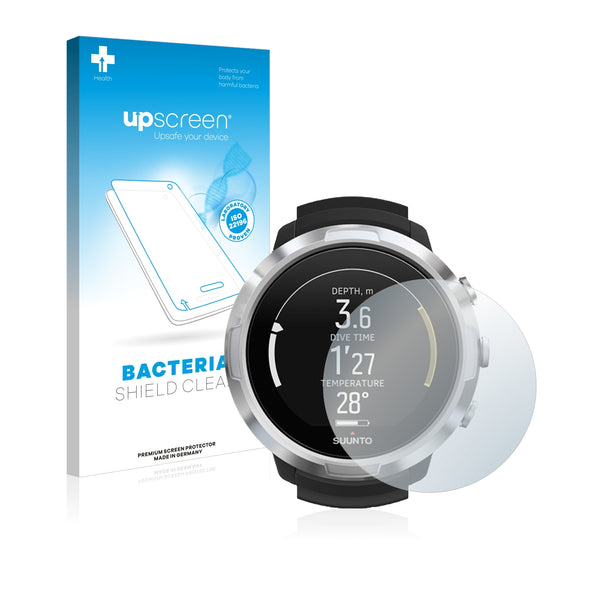 upscreen Bacteria Shield Clear Premium Antibacterial Screen Protector for Suunto D6 Support