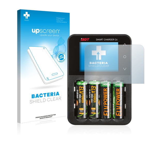 upscreen Bacteria Shield Clear Premium Antibacterial Screen Protector for ISDT Smart Charger C4