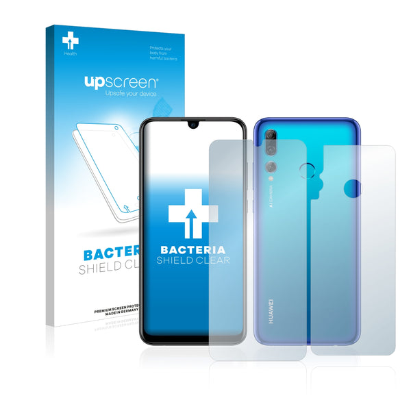 upscreen Bacteria Shield Clear Premium Antibacterial Screen Protector for Huawei P smart Plus 2019 (Front + Back)