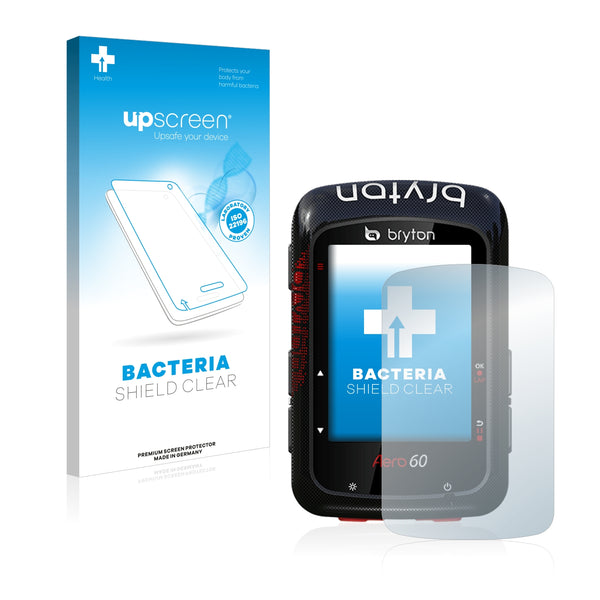 upscreen Bacteria Shield Clear Premium Antibacterial Screen Protector for Bryton Aero 60 E