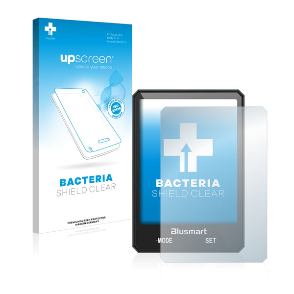 upscreen Bacteria Shield Clear Premium Antibacterial Screen Protector for Blusmart Fahrradcomputer 2.8