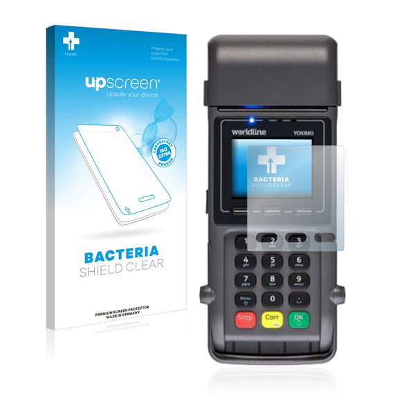 upscreen Bacteria Shield Clear Premium Antibacterial Screen Protector for Atos Worldline Yoximo