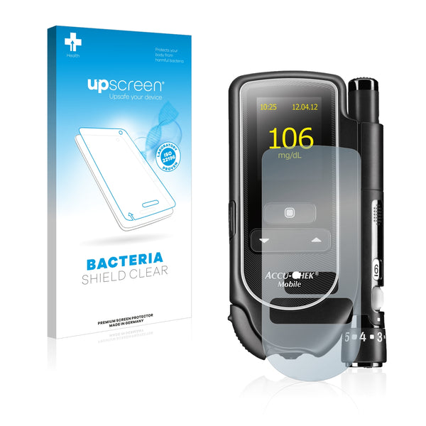 upscreen Bacteria Shield Clear Premium Antibacterial Screen Protector for Accu-Chek Mobile