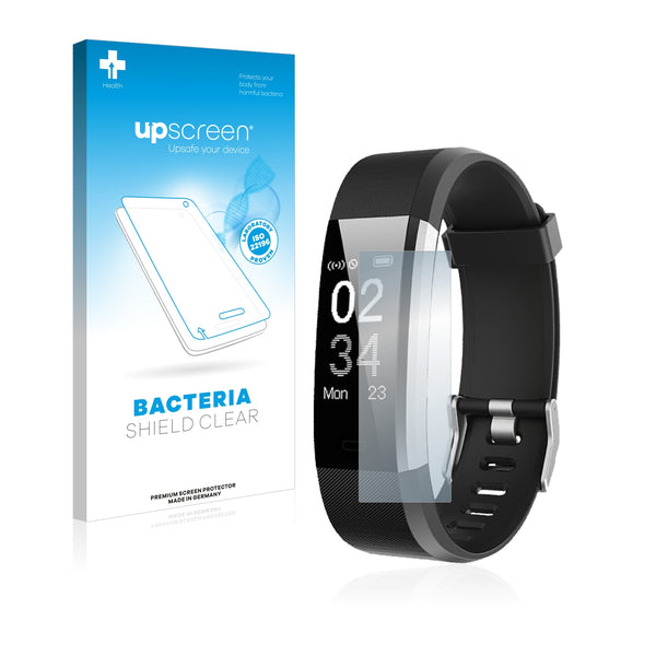 upscreen Bacteria Shield Clear Premium Antibacterial Screen Protector for Willful Fitness Tracker SW333