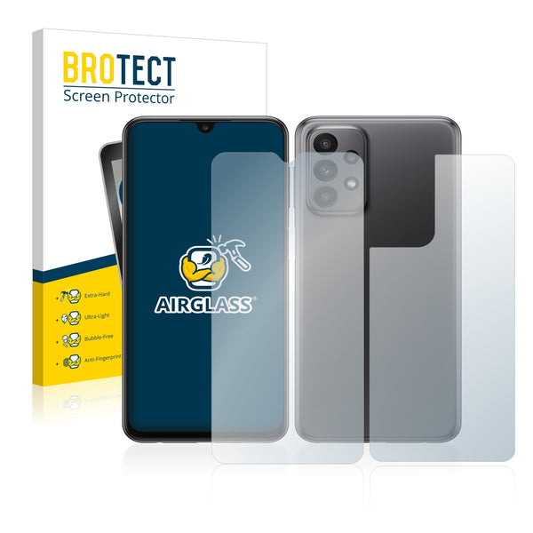 BROTECT AirGlass Glass Screen Protector for Samsung Galaxy A23 (Front + Back)