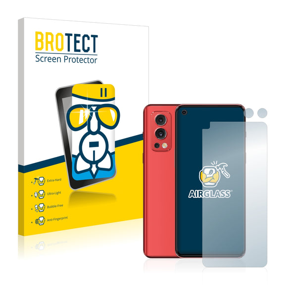 BROTECT AirGlass Glass Screen Protector for OnePlus Nord 2 5G (Front + cam)