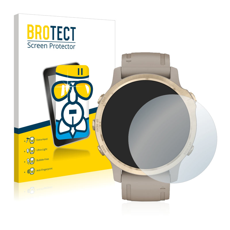 BROTECT AirGlass Glass Screen Protector for Garmin Fenix 6S Pro Solar