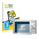 3x BROTECT AirGlass Glass Screen Protector for Sony Cyber-Shot DSC-W830