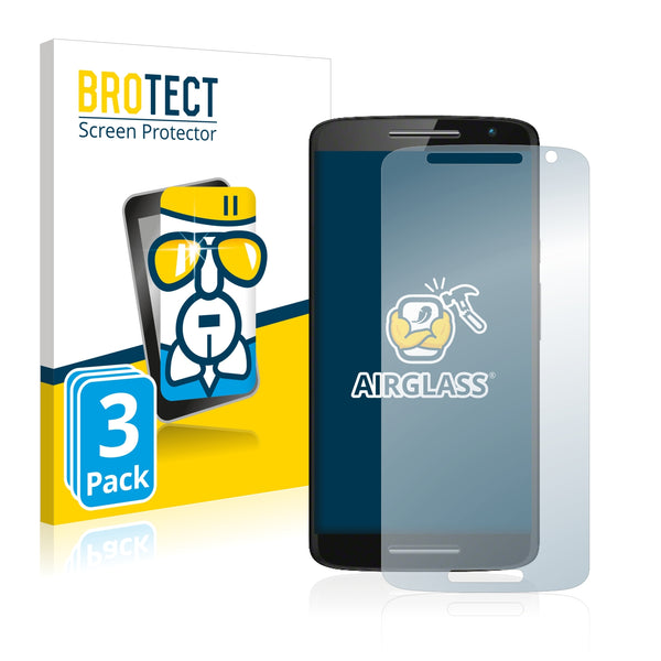 3x BROTECT AirGlass Glass Screen Protector for Motorola Moto X Play