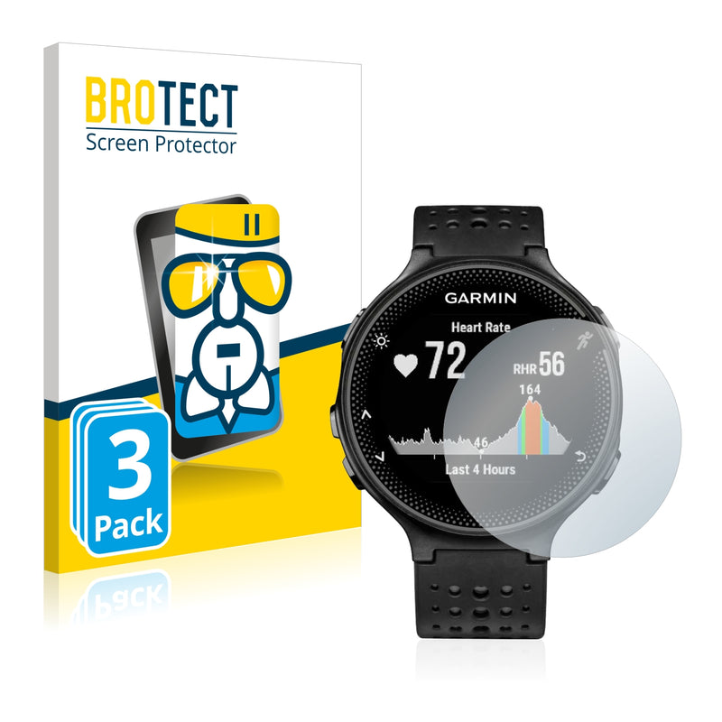 3x BROTECT AirGlass Glass Screen Protector for Garmin Forerunner