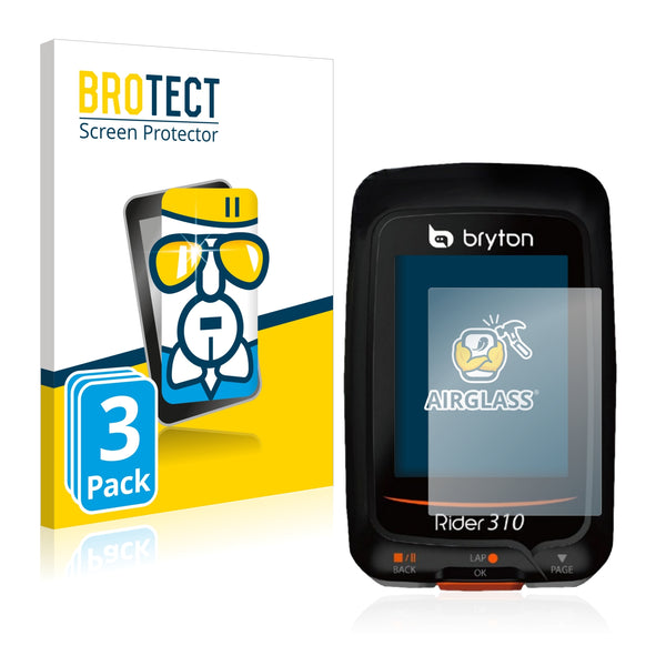 3x BROTECT AirGlass Glass Screen Protector for Bryton Rider 310