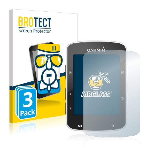 3x BROTECT AirGlass Glass Screen Protector for Garmin Edge 820