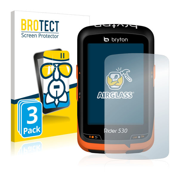 3x BROTECT AirGlass Glass Screen Protector for Bryton Rider 530
