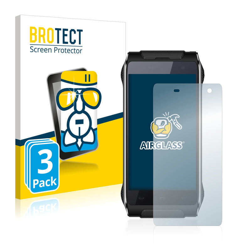 3x BROTECT AirGlass Glass Screen Protector for Doogee Homtom HT20 Pro