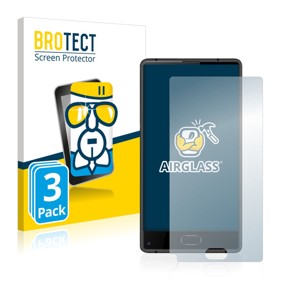 3x BROTECT AirGlass Glass Screen Protector for Doogee Mix Lite