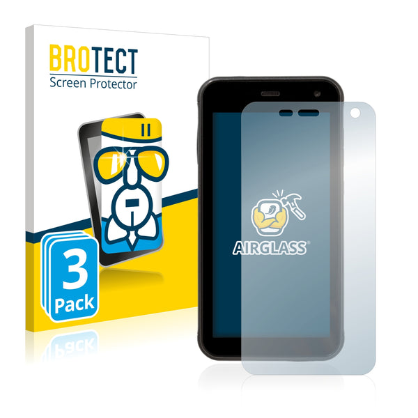 3x BROTECT AirGlass Glass Screen Protector for Cyrus CS22