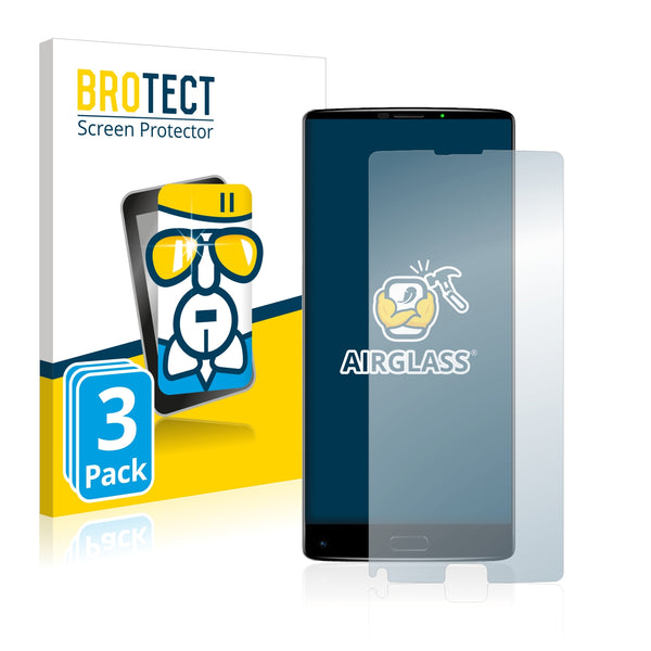 3x BROTECT AirGlass Glass Screen Protector for Doogee Homtom S9 Plus