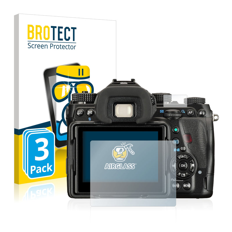 3x BROTECT AirGlass Glass Screen Protector for Pentax K-1 Mark II