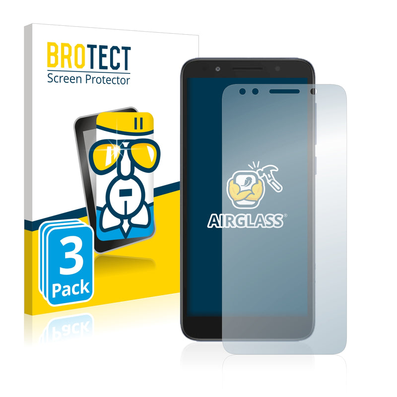 3x BROTECT AirGlass Glass Screen Protector for Alcatel 1X 2018