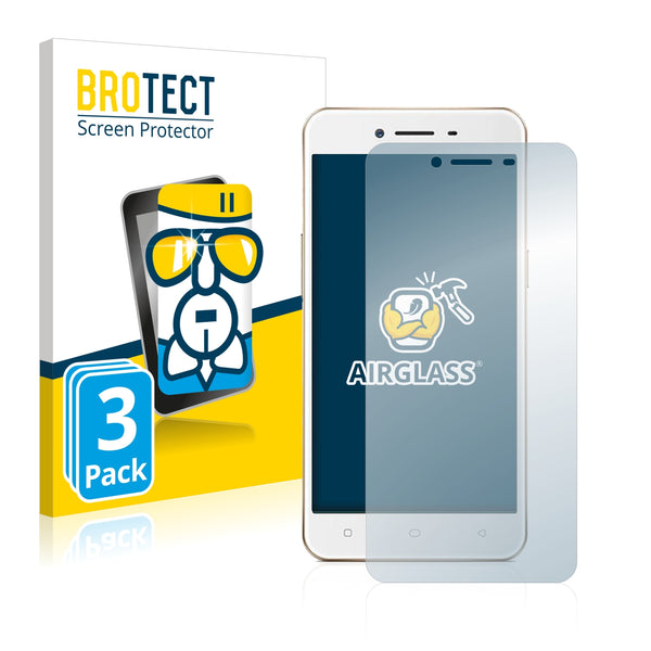 3x BROTECT AirGlass Glass Screen Protector for Oppo A37