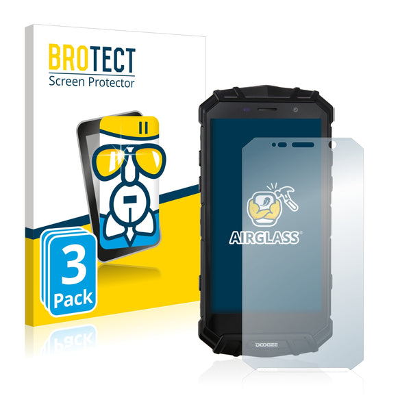3x BROTECT AirGlass Glass Screen Protector for Doogee S60 Lite