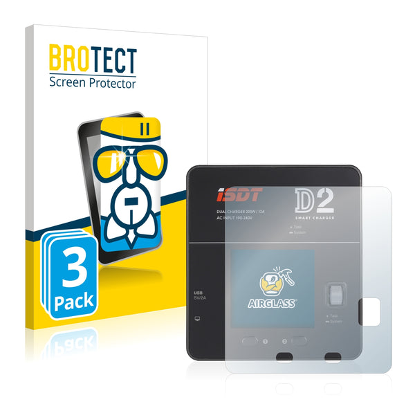3x BROTECT AirGlass Glass Screen Protector for ISDT D2