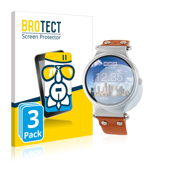 3x BROTECT AirGlass Glass Screen Protector for Xlyne X-Watch Xeta XW Pro