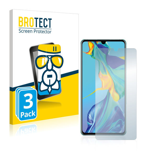 3x BROTECT AirGlass Glass Screen Protector for Huawei P30