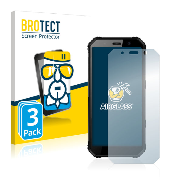 3x BROTECT AirGlass Glass Screen Protector for AGM A9