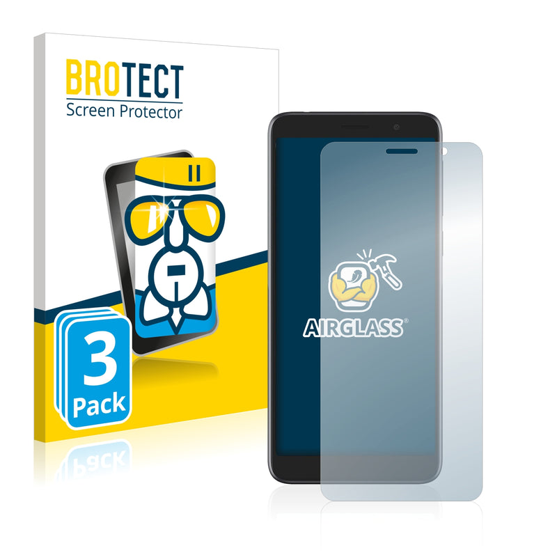 3x BROTECT AirGlass Glass Screen Protector for Alcatel Onyx