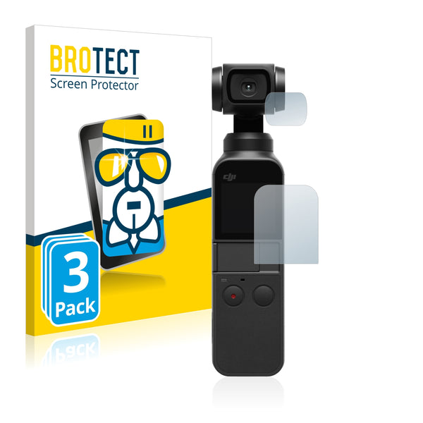 3x BROTECT AirGlass Glass Screen Protector for DJI Osmo Pocket (Display + Lens)