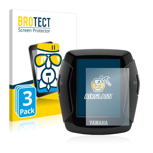3x BROTECT AirGlass Glass Screen Protector for Yamaha LCD-C Display 2019 (E-Bike Display)