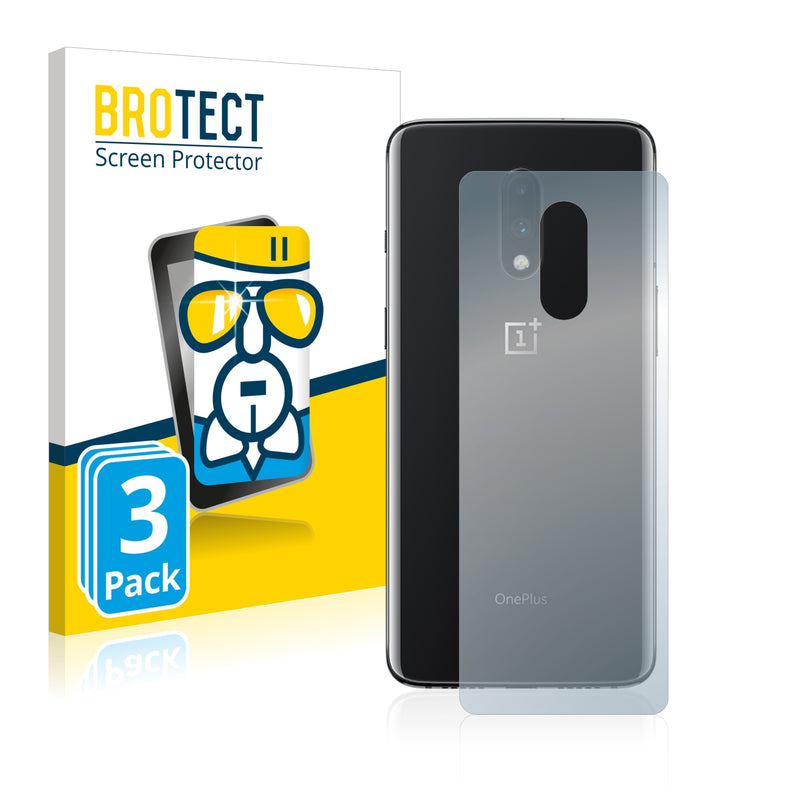 3x BROTECT AirGlass Glass Screen Protector for OnePlus 7 (Back)