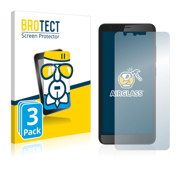 3x BROTECT AirGlass Glass Screen Protector for Gigaset GS100