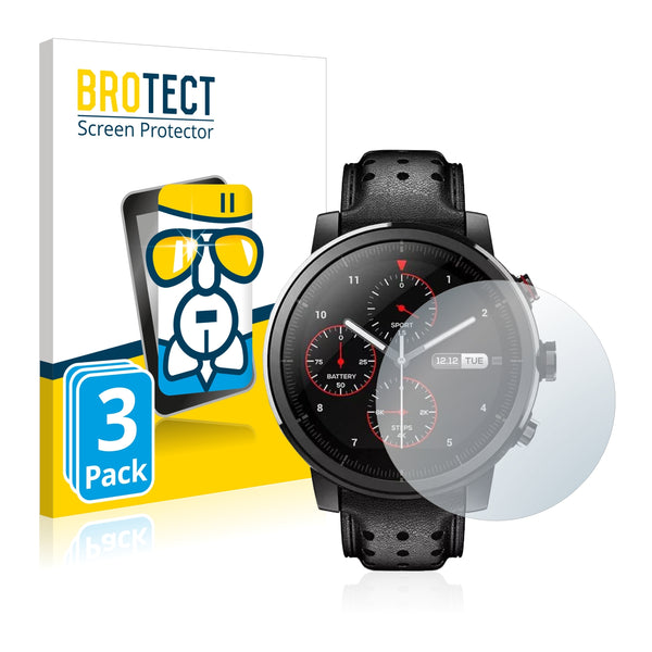 3x BROTECT AirGlass Glass Screen Protector for Umidigi Uwatch GT