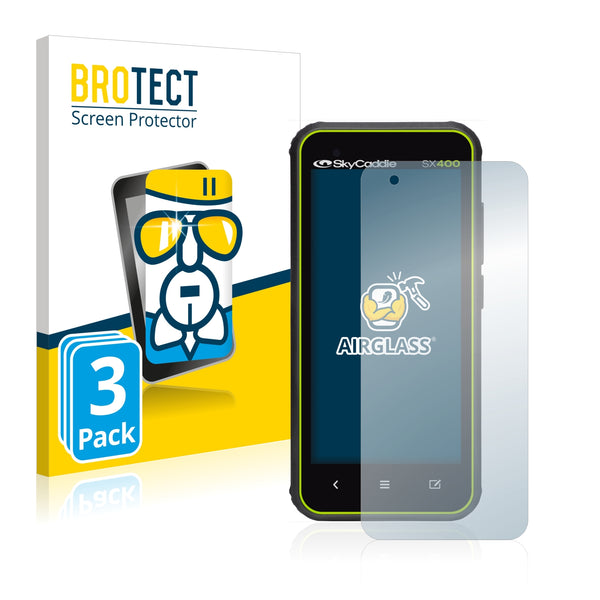 3x BROTECT AirGlass Glass Screen Protector for SkyCaddie SX400