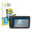 3x BROTECT AirGlass Glass Screen Protector for Volkswagen Golf Plus 2003-2007 MFD 2 6.5