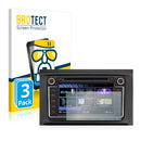 3x BROTECT AirGlass Glass Screen Protector for Volkswagen Golf Cross RMT 400N