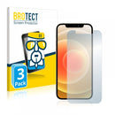 3x BROTECT AirGlass Glass Screen Protector for Apple iPhone 12 Mini