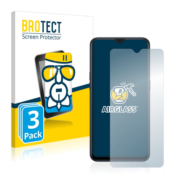 3x BROTECT AirGlass Glass Screen Protector for Oppo A12