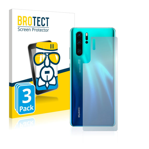 3x BROTECT AirGlass Glass Screen Protector for Huawei P30 Pro New Edition (Back)