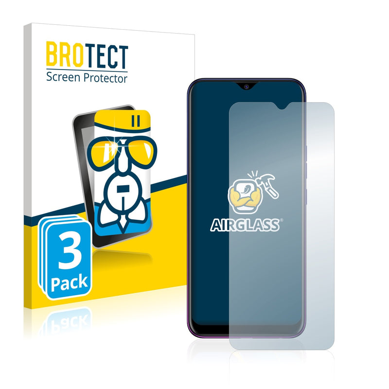 3x BROTECT AirGlass Glass Screen Protector for Tecno Camon 12