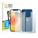3x BROTECT AirGlass Glass Screen Protector for Apple iPhone 12 Mini (Front + Back)